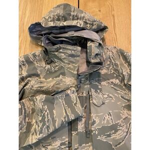 USAF Air Force Parka Jacket Men's M Regular Military Tiger Stripe Camo Nylon